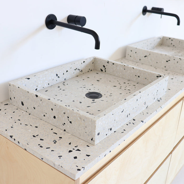 Going Objects - Badkamermeubel - Wastafel Wit Terrazzo George - Berk -