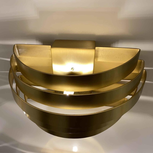 Highlight Wandlamp industrieel - Metaal - Goud