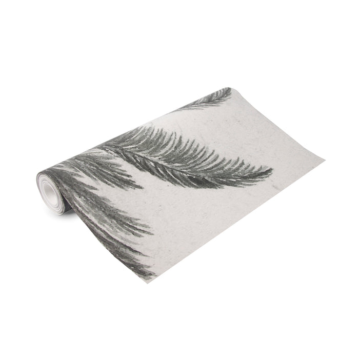 Art for the Home - Fotobehang - Palm Deco - Grijs|Zwart - 300x200 cm