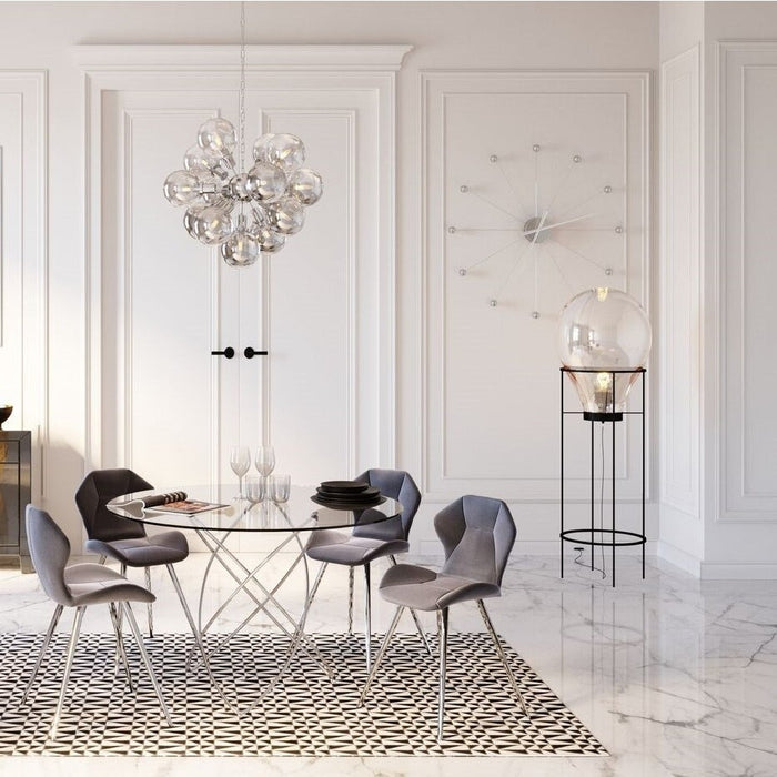 Wandklok Like Umbrella Balls Chrome Kare Design