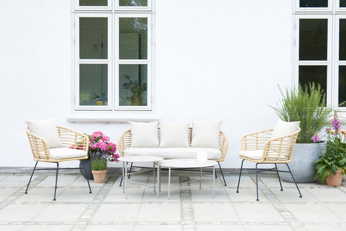 Lisomme Mila metalen tuin salontafel grijs - Ø 70 cm