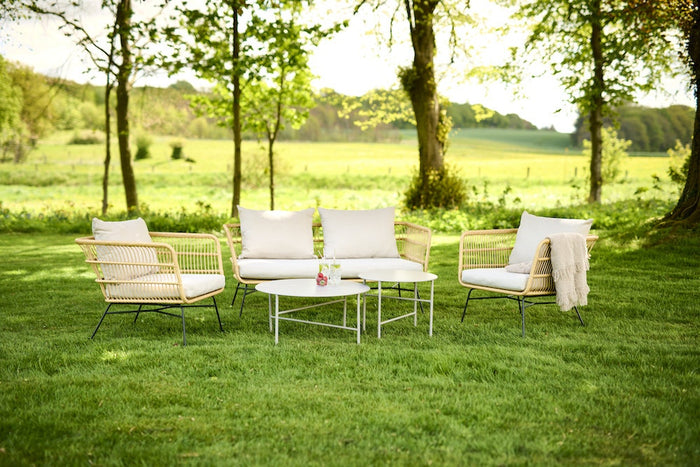 Lisomme Mila metalen tuin salontafel grijs - Ø 70 cm