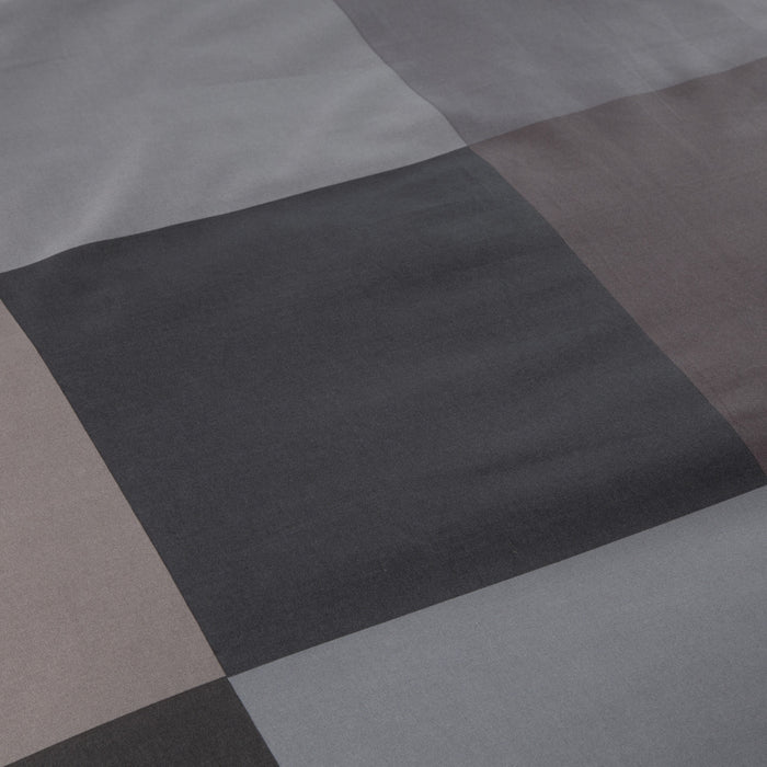 Ten Cate Katoenen Dekbedovertrek - 200x200|220 - Block Antraciet