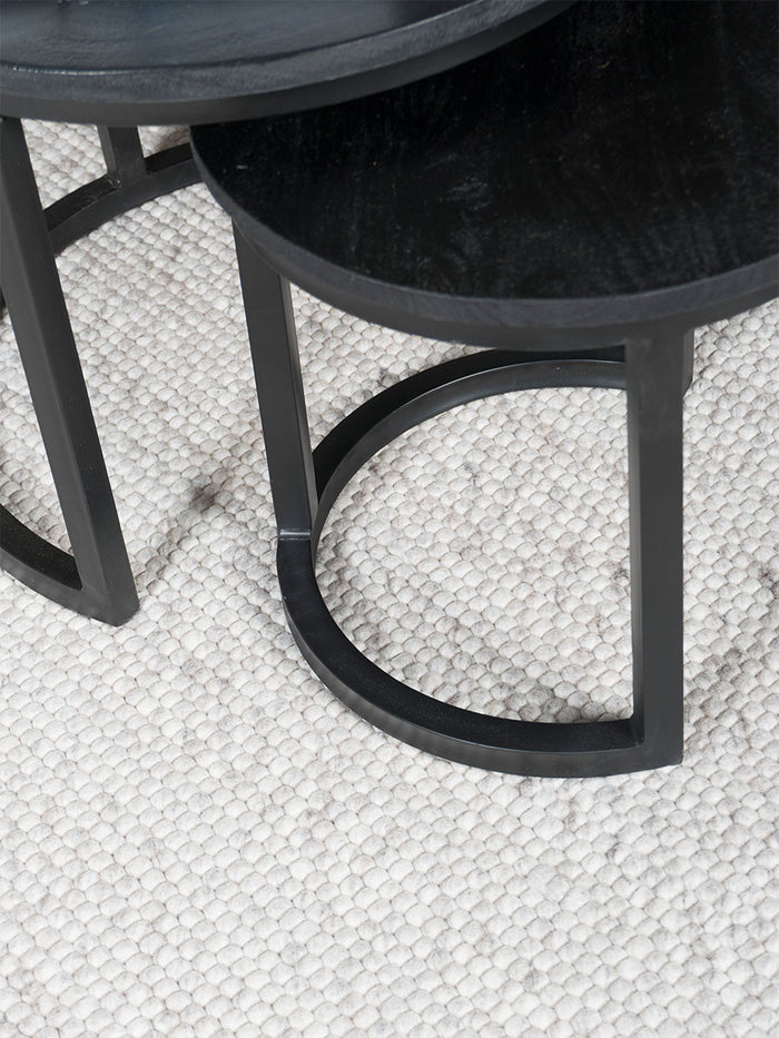 Home67 - Industriële Salontafel Set van 2 Jelle - Zwart Mangohout