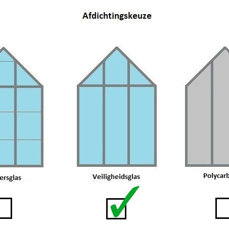 Royal Well Qube 66 Tuinkas met veiligheidsglas