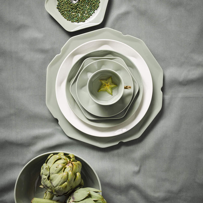 Essenza Sculpture Ontbijtbord Ø 21 cm - Stone green