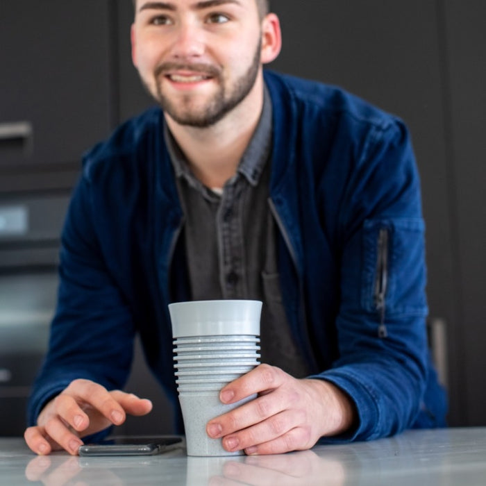 Koziol - Herbruikbare Koffiebeker, 0.4 L, Organic Grijs - Koziol | Saf