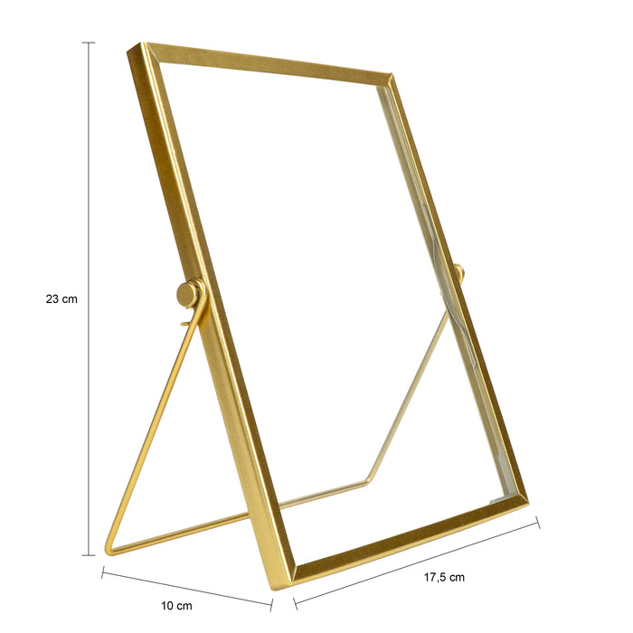 QUVIO Fotolijstje Staand - 15x15 cm + 15x20,5 cm + 17,5x23 cm - Goud