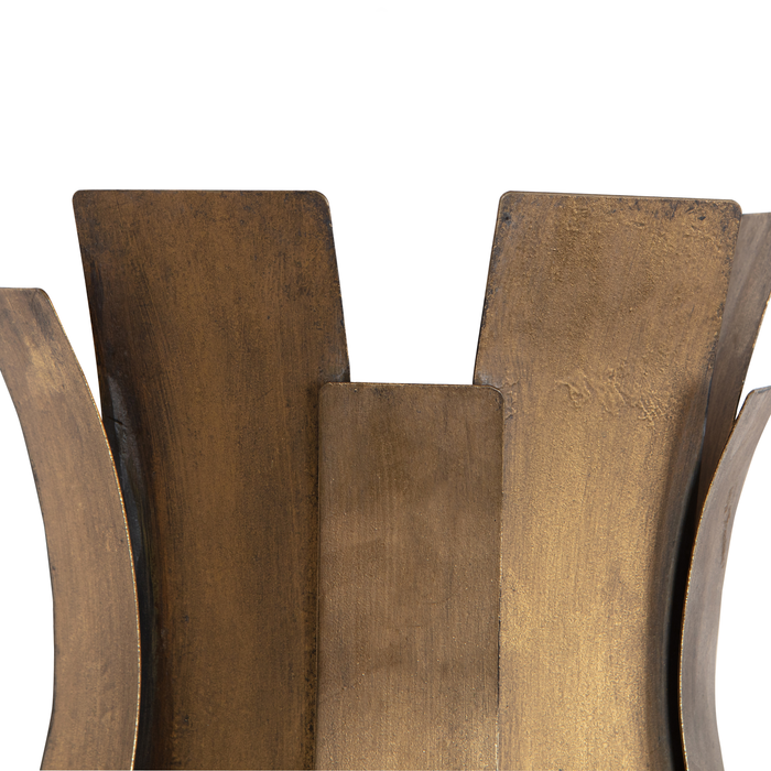 WOOOD Course Wandlamp - Metaal - Antique brass - 27x25x16