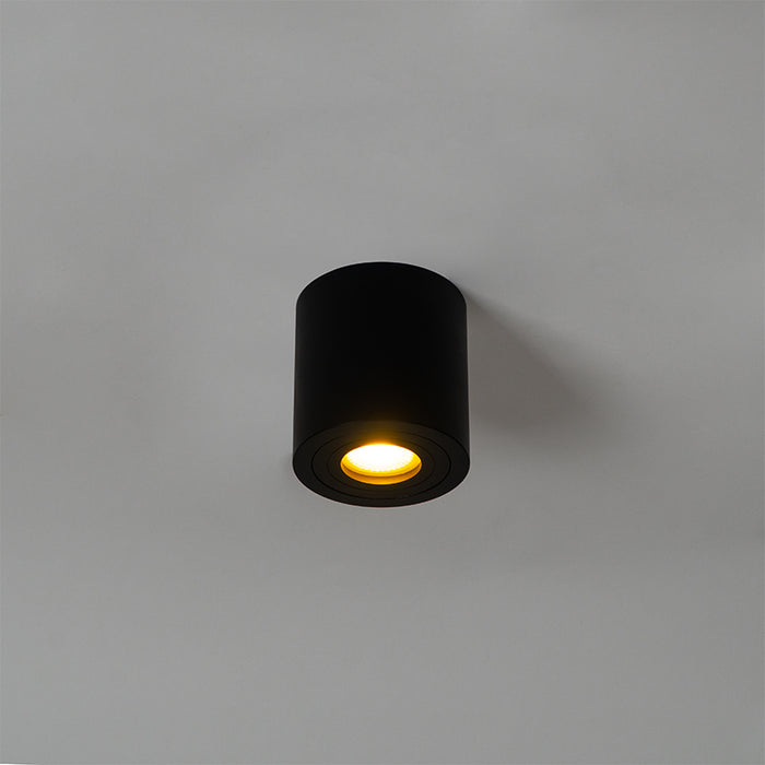 QAZQA Moderne ronde badkamer spot zwart - Capa