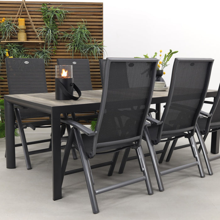 Hartman Valentino|Kings tuinset antraciet - 220x100 cm.