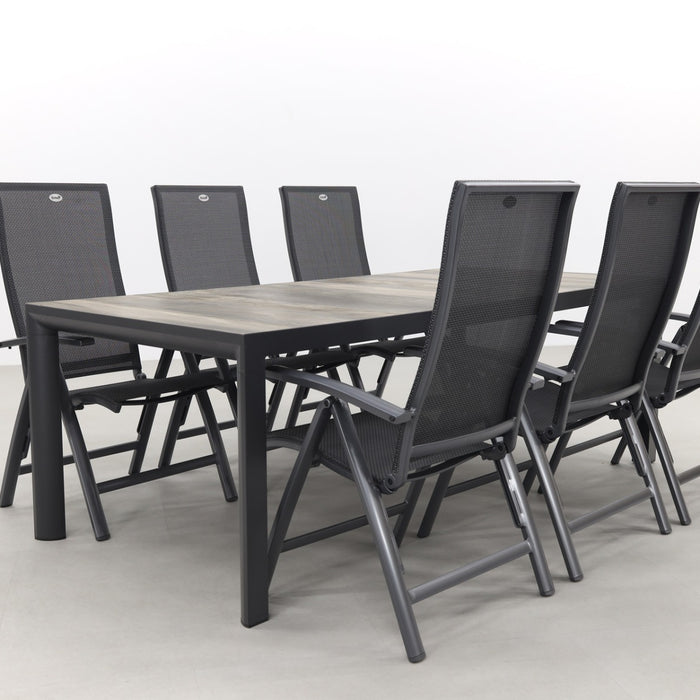 Hartman Valentino|Kings tuinset antraciet - 220x100 cm.