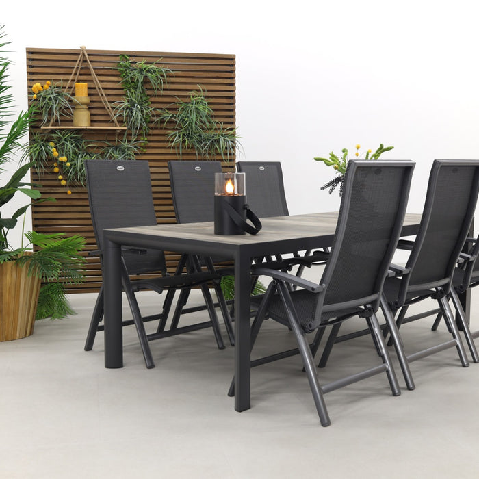 Hartman Valentino|Kings tuinset antraciet - 220x100 cm.