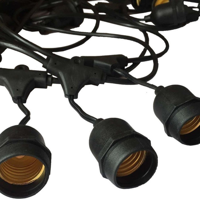 V-TAC VT-713 E27 LED Strijklampen - WP - Socket - Zwart - IP54