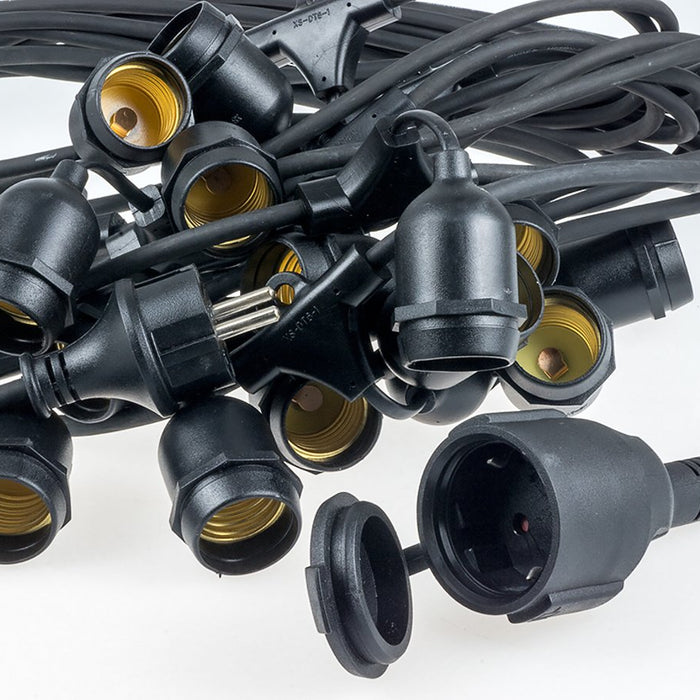 V-TAC VT-713 E27 LED Strijklampen - WP - Socket - Zwart - IP54