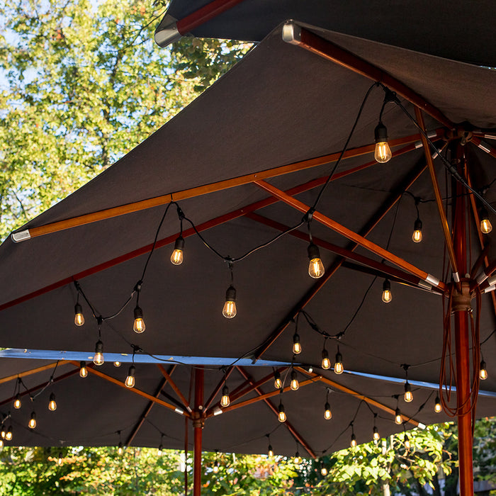 V-TAC VT-713 E27 LED Strijklampen - WP - Socket - Zwart - IP54