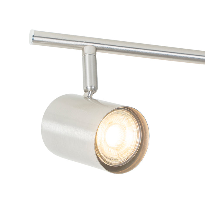 QAZQA Moderne plafondlamp staal 3-lichts verstelbaar - Jeana