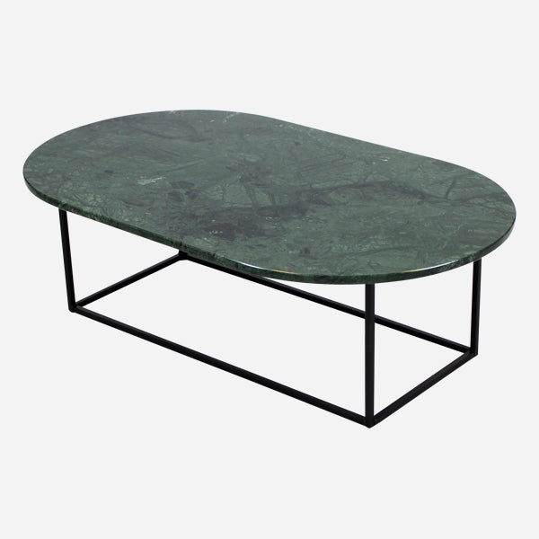 Aime Té Marmeren Salontafel Ovaal - India Green - 120 x 70 cm - Mat