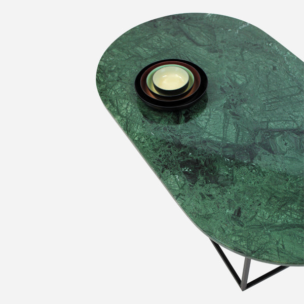 Aime Té Marmeren Salontafel Ovaal - India Green - 120 x 70 cm - Mat