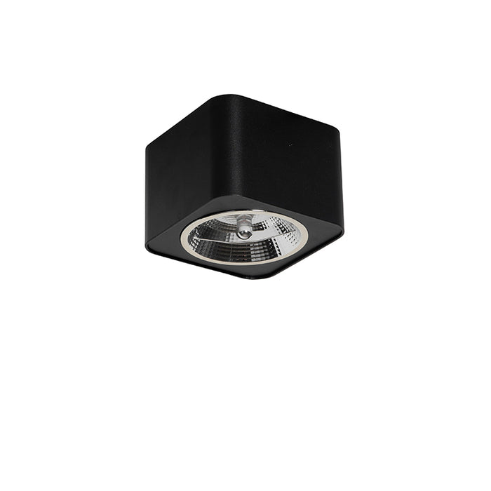 QAZQA Moderne vierkante spot zwart - Boxer