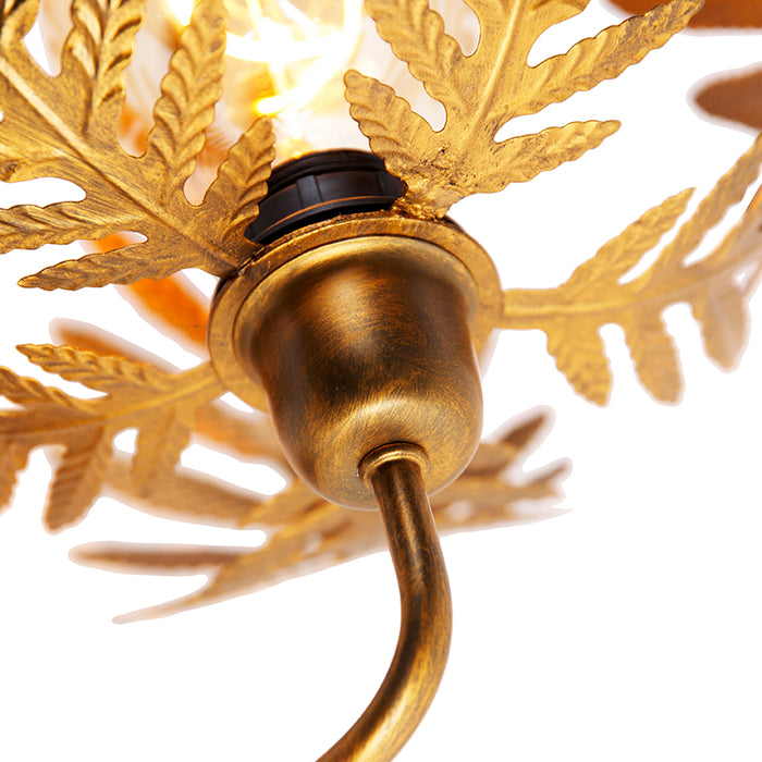 QAZQA Vintage wandlamp goud 25 cm - Botanica