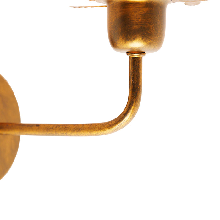 QAZQA Vintage wandlamp goud 25 cm - Botanica