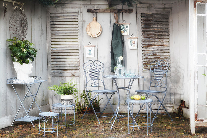 Mica Decorations Provence Plantentafel voor Buiten - Set van 3 - Grijs