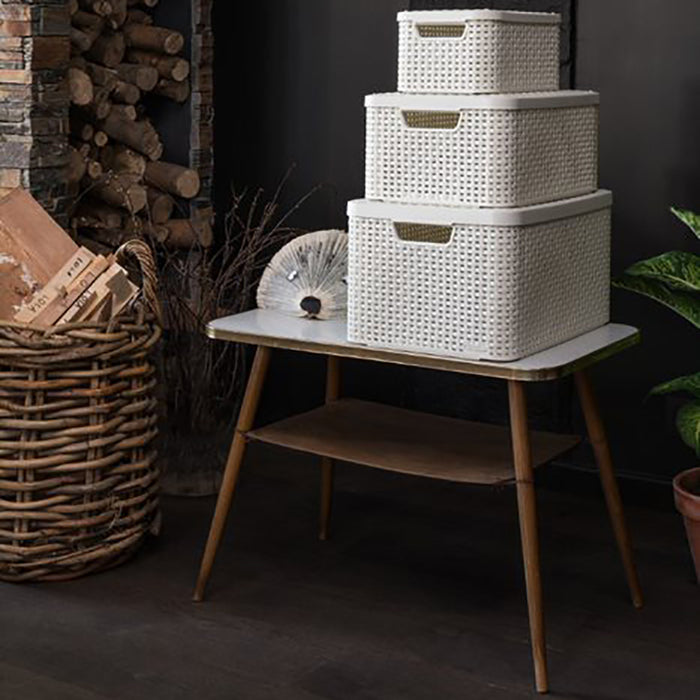 Curver Style Opbergmand L met Deksel - Set van 3