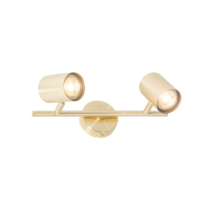 QAZQA Moderne plafondlamp messing 2-lichts verstelbaar - Jeana