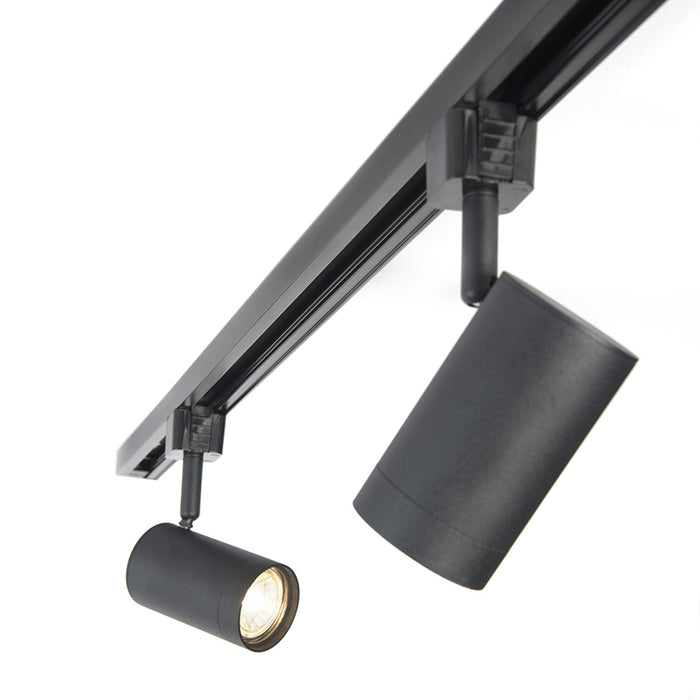 QAZQA Smart 1-fase railsysteem 5 spots incl. 5 GU10 zwart - Jeana