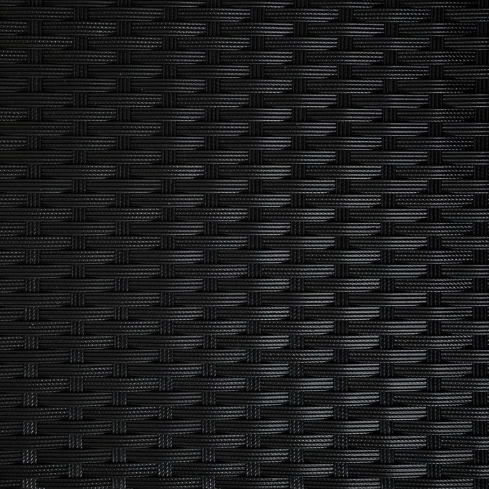 tectake® 2 Wicker tuinstoelen met 4 kussenhoezen - Zwart|Beige