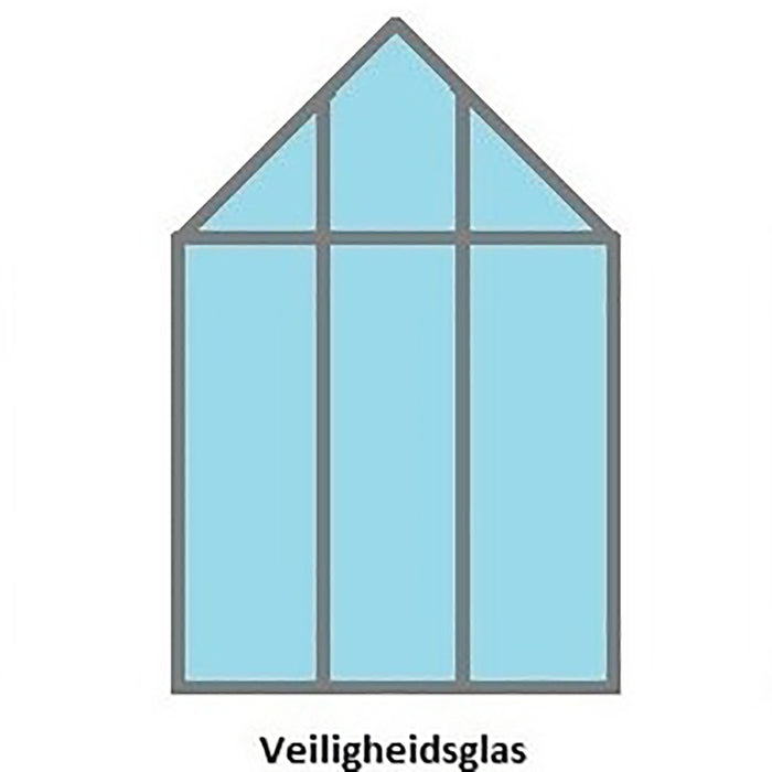 Royal Well Qube 88 Tuinkas met veiligheidsglas