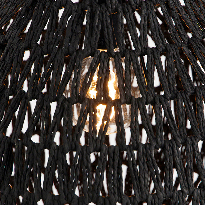 QAZQA Retro hanglamp zwart 45 cm - Lina Drop