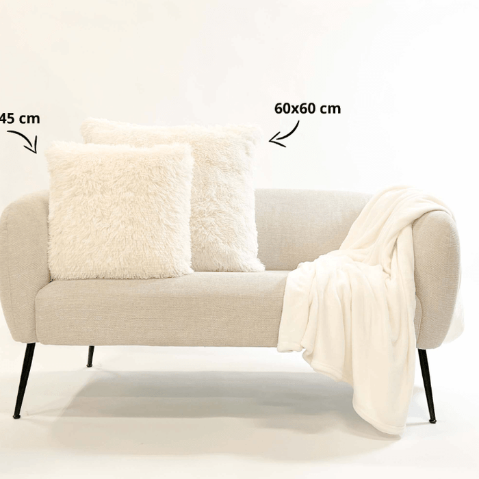 Dutch Decor sierkussen FLUFFY - 60x60 cm Snow White