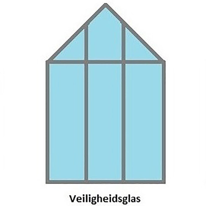 Royal Well Qube 168 Tuinkas met veiligheidsglas