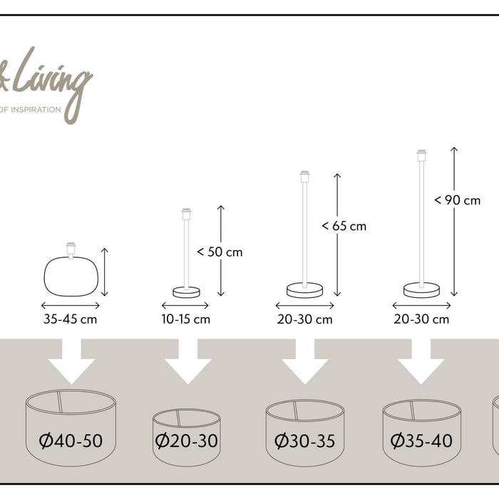 Light & Living Cilinder Lampenkap Velours - Terra - Ø35x21cm