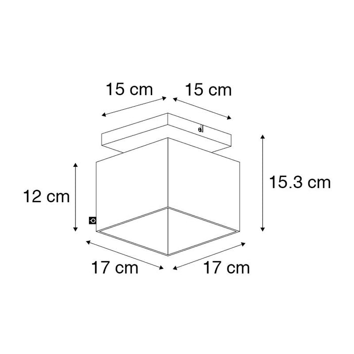 QAZQA Moderne plafondlamp zwart met goud - VT