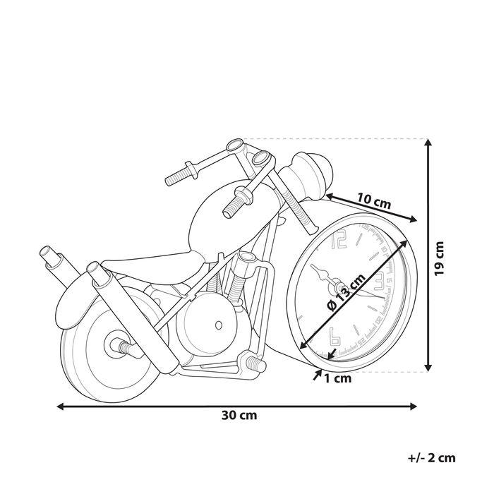 Beliani - BERNO - Klok - Gebroken wit - IJzer