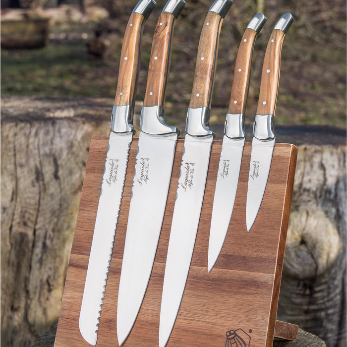 Laguiole Style de Vie Messenset 5-delig met Magnetisch Messenblok