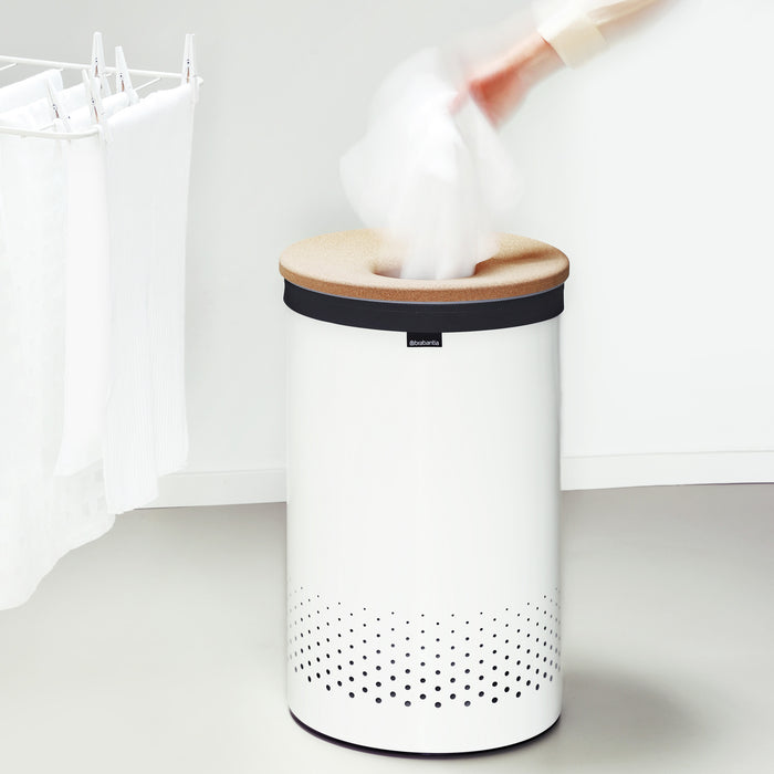 Brabantia Wasbox 60 L - Wit / Kurk