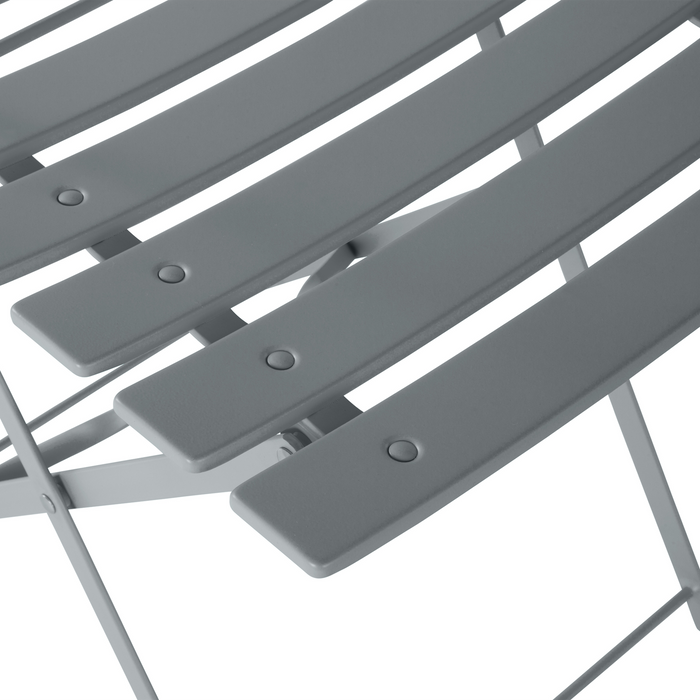 Beliani - FIORI - Bistroset voor 2 - Grijs - Staal