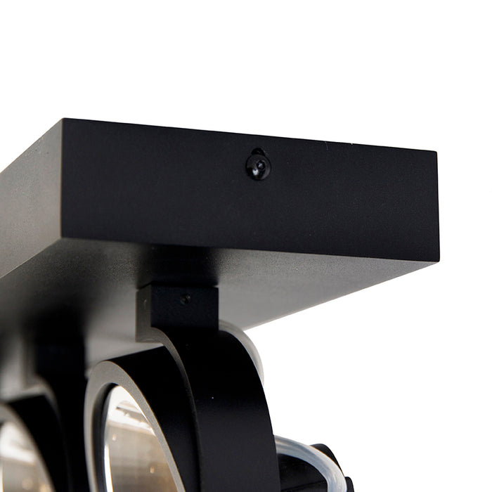 QAZQA Design spot zwart verstelbaar 3-lichts - Go