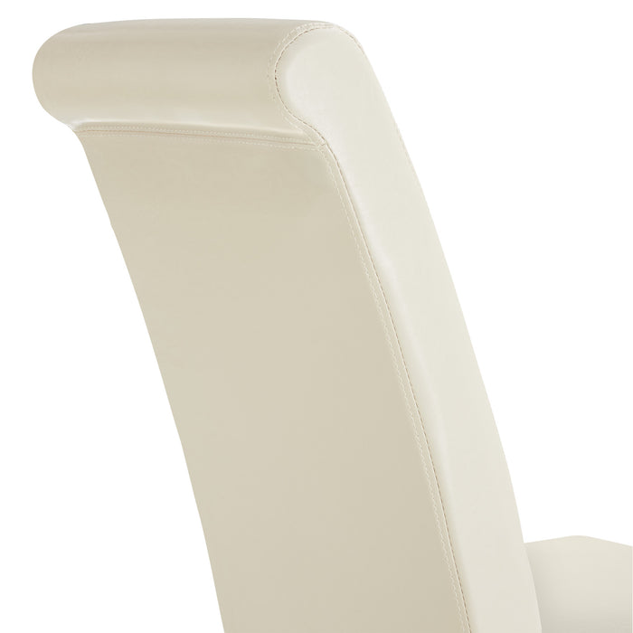 tectake® Eetkamerstoel, ergonomisch, massief hardhout - Set van 2