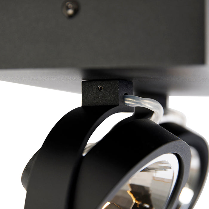 QAZQA Design spot zwart verstelbaar 2-lichts - Go