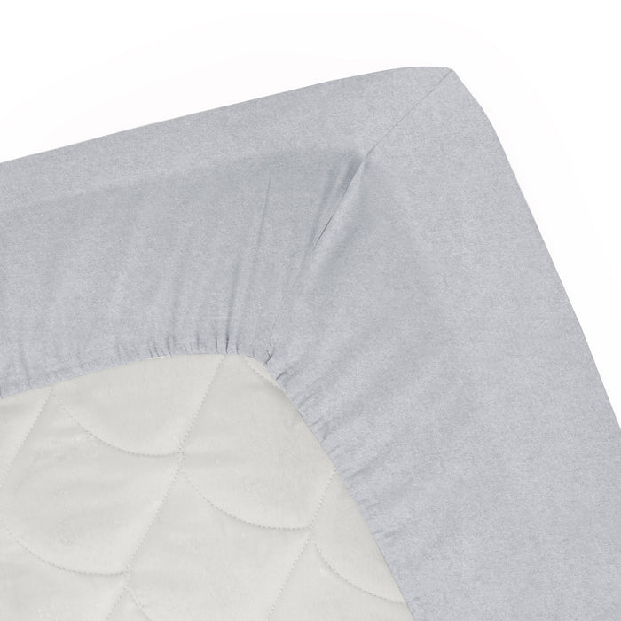 Eleganzzz Topper Hoeslaken Flanel licht grijs