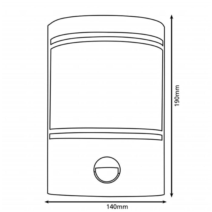 EGLO Wandlamp met sensor voor buiten Cerno zilverkleurig 30192