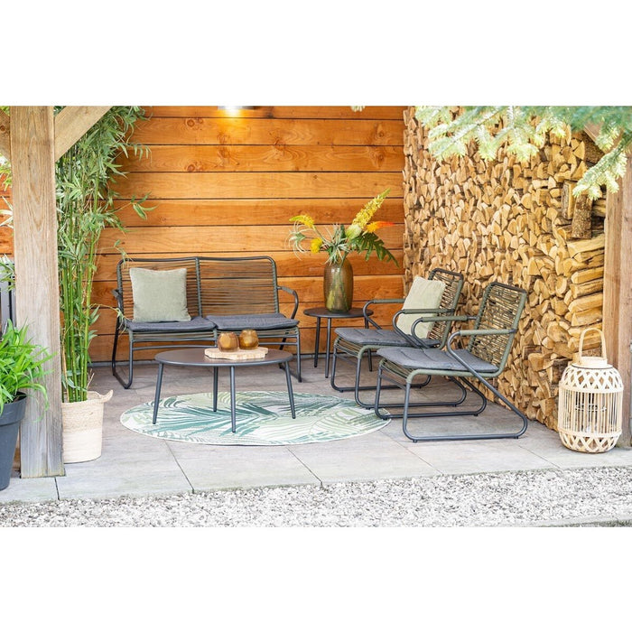 Mason loungeset vijfdelig grijs - mosgroen