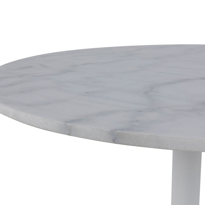 by fonQ Marble Eettafel Marmer - Ø 110 cm - Wit