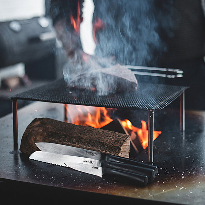 Homey's Grilla Barbecue Messenset + Grillmat + Schort