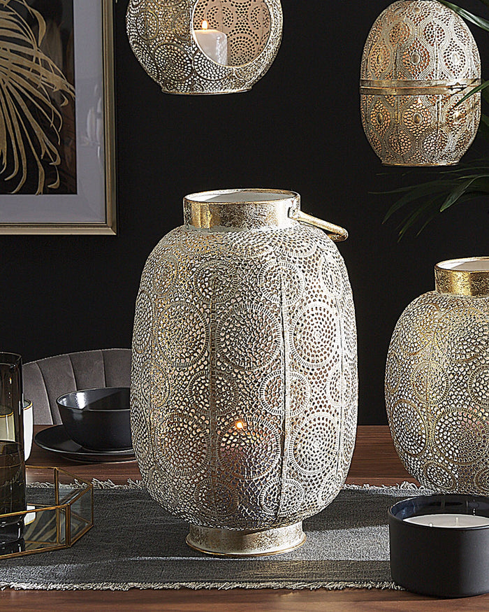 Beliani - LANTAU - Lantaarn - Goud - 30 cm - Metaal